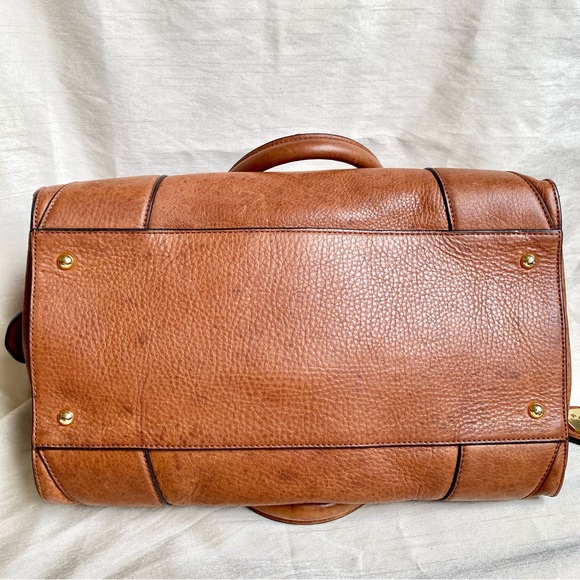 Vintage Ralph Lauren Caramel handbag old money gold hardware - Picture 7 of 14